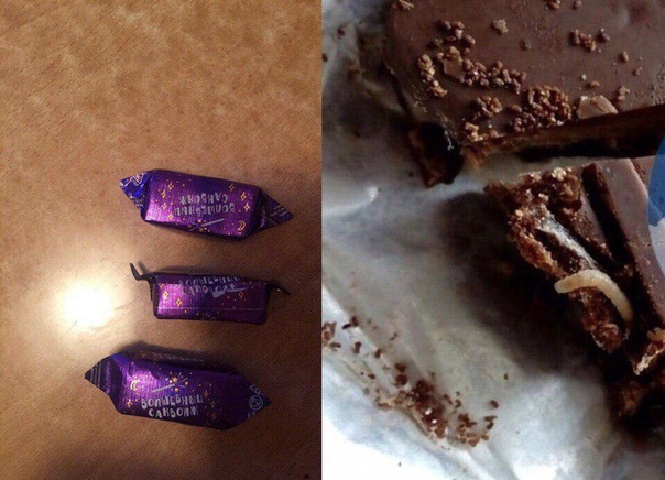Покупатели пожаловались на конфеты с червями. Случай произошел в Новокузнецке. Местная жительница купила